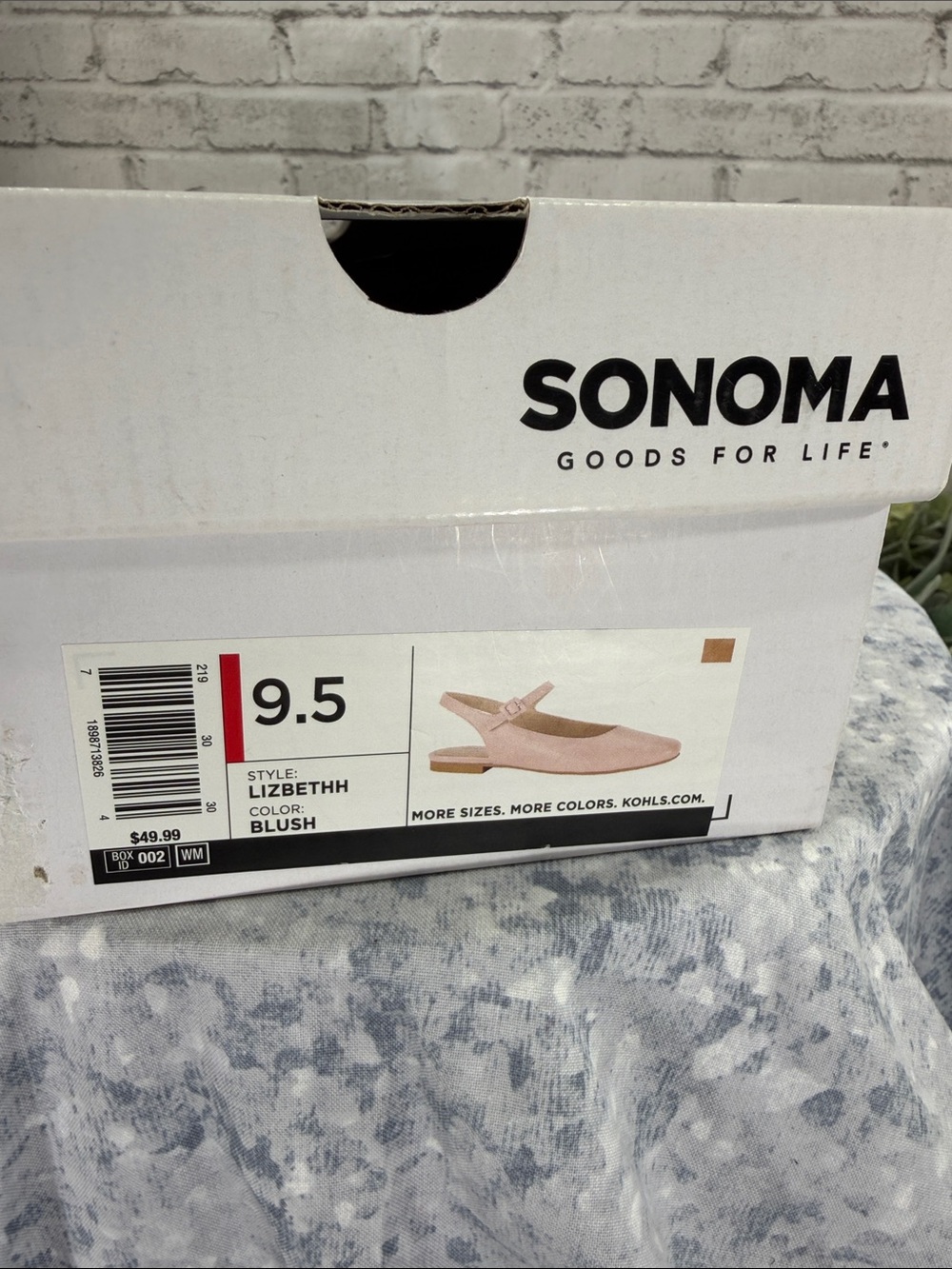 SONOMA “Lizbethh” Blush Round-Toe Open Heel Slingback Dress Flat WMS 9.5M 🩷 NIB - Picture 10 of 11